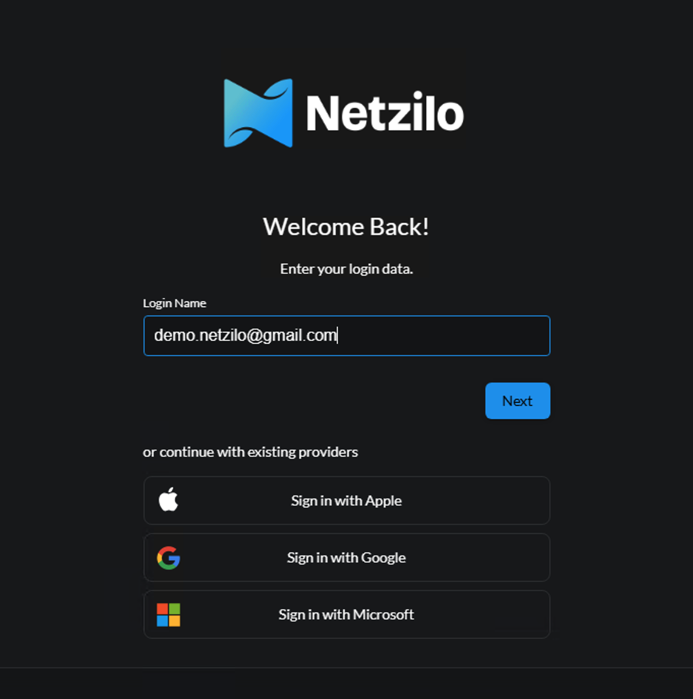 login-to-netzilo