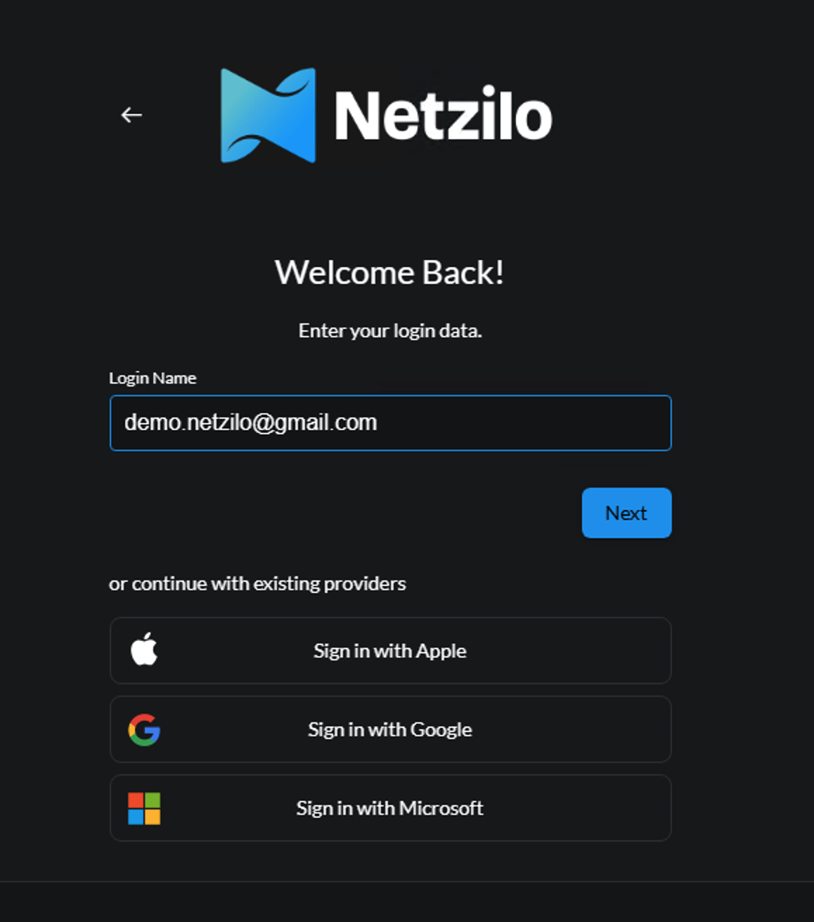 login-to-netzilo