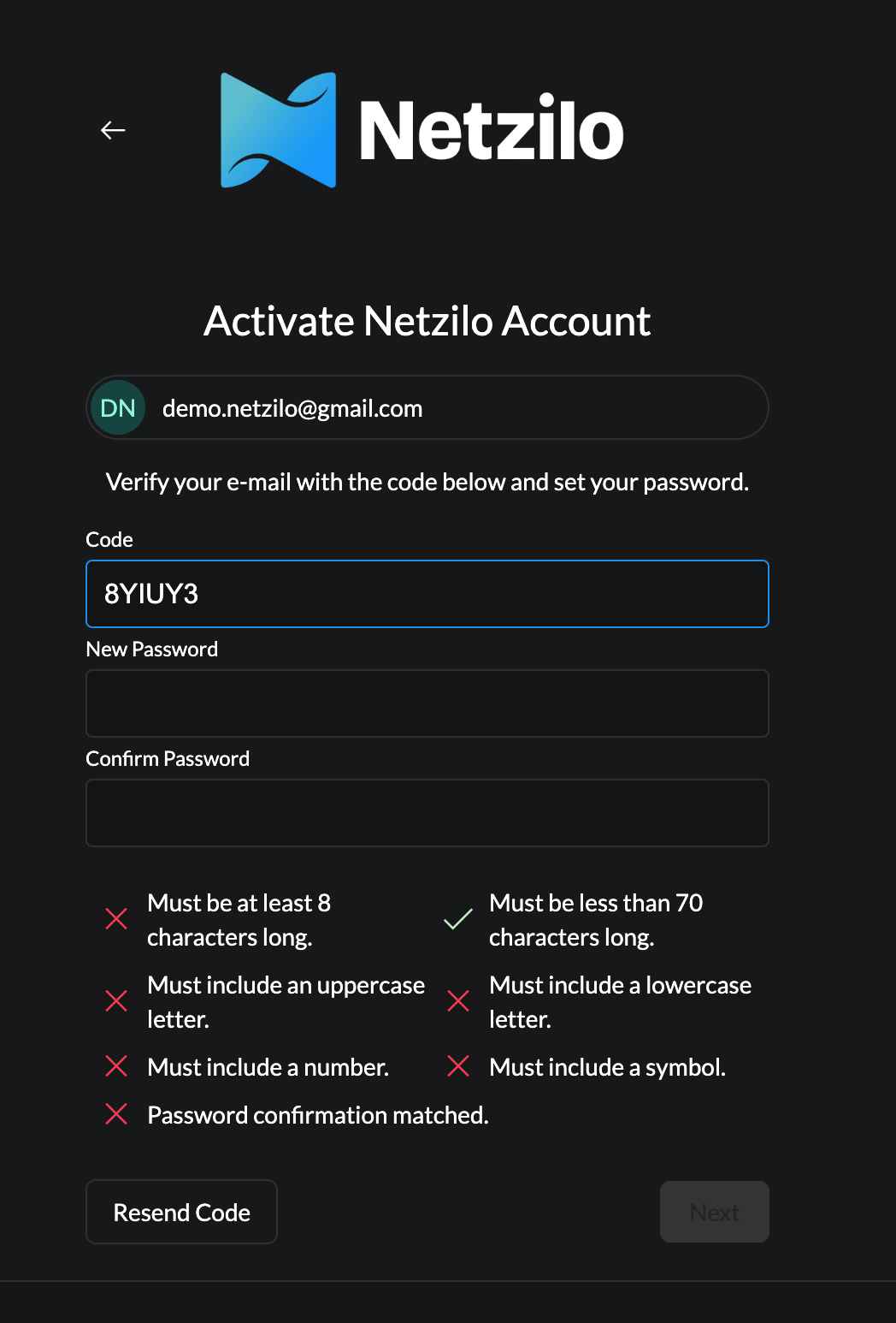 login-to-netzilo