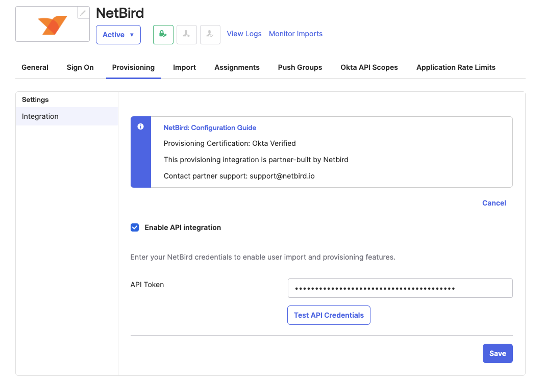 Enabling Okta Provisioning
