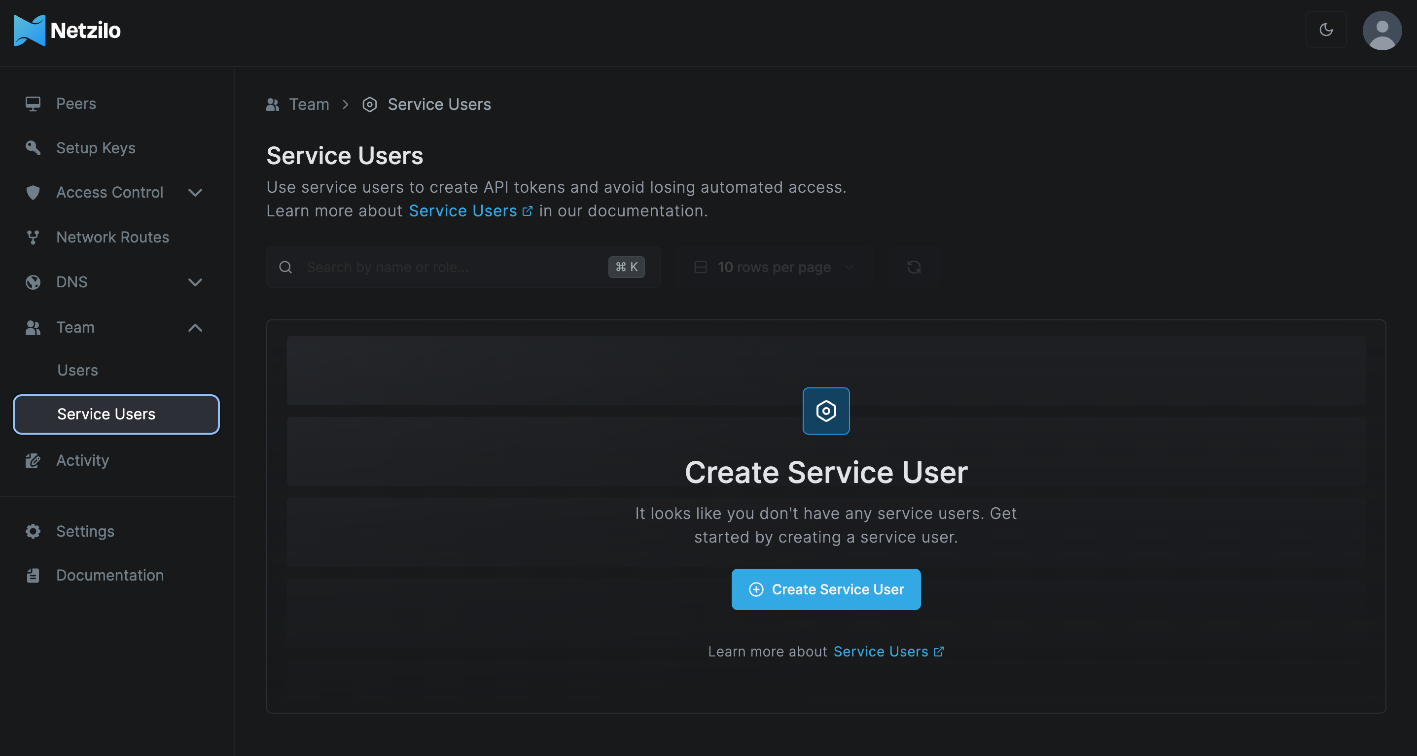 service-user-overview