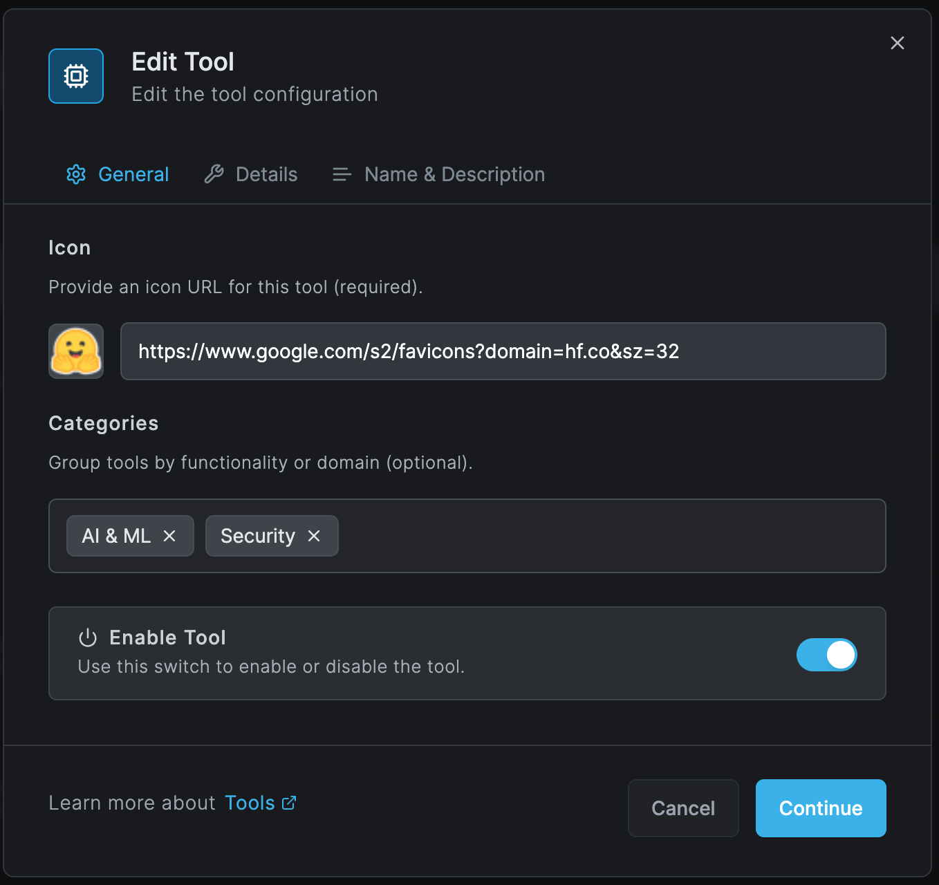 Tool General Configuration
